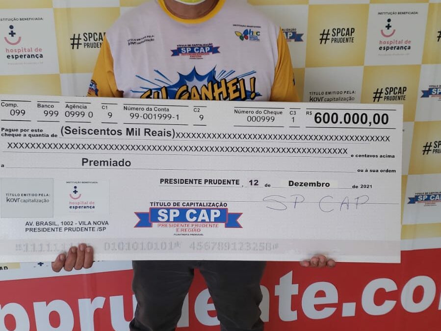 Dois ganhadores dividem o prêmio de 600 mil reais no SP Cap